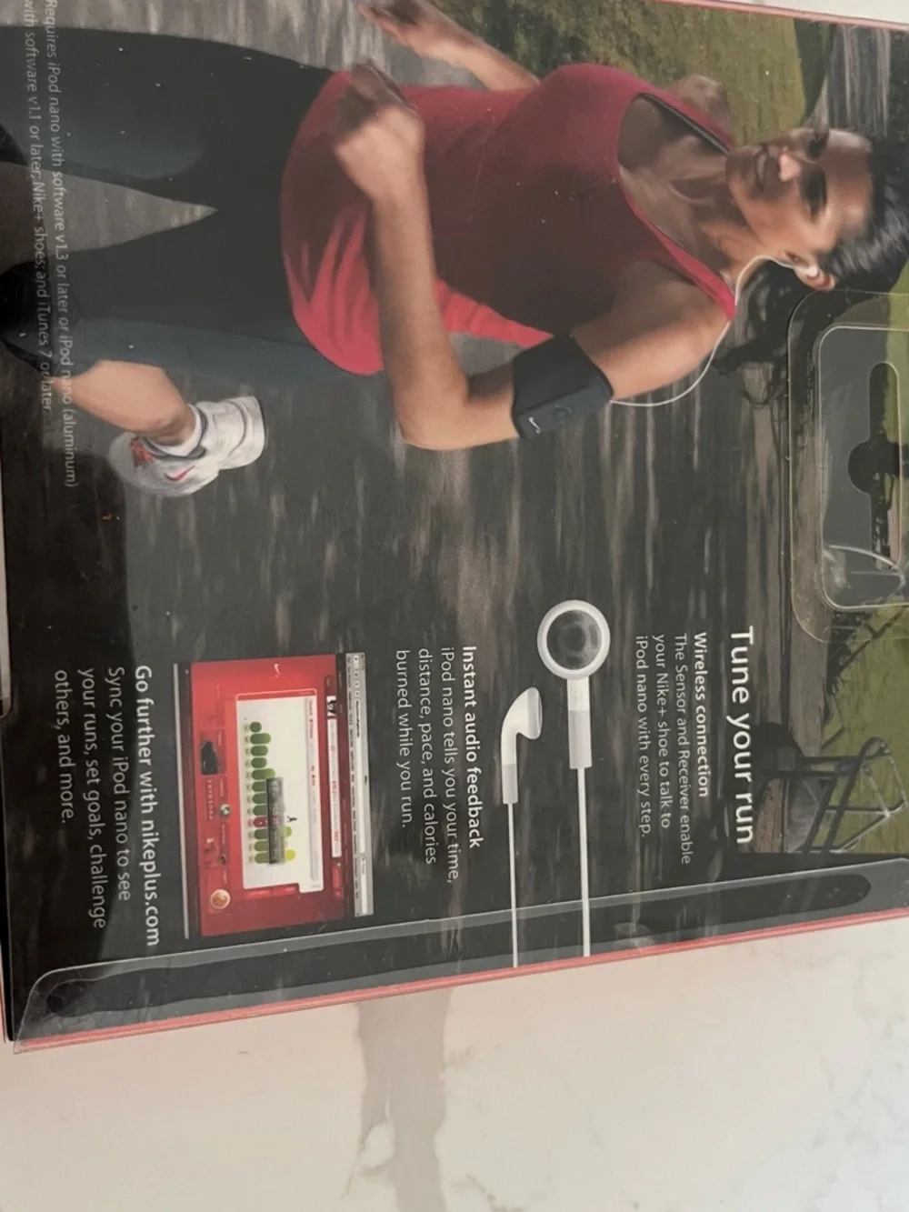 Nike Red and White iPod/Nike+ Shoe Sensor & Adapter